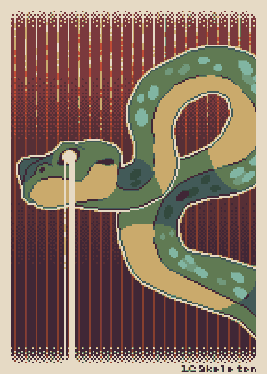 #Snake tears for today's <a href="/Pixel_Dailies/">Pixel Dailies</a> 

#pixel_dailies #pixelart #pixelartist