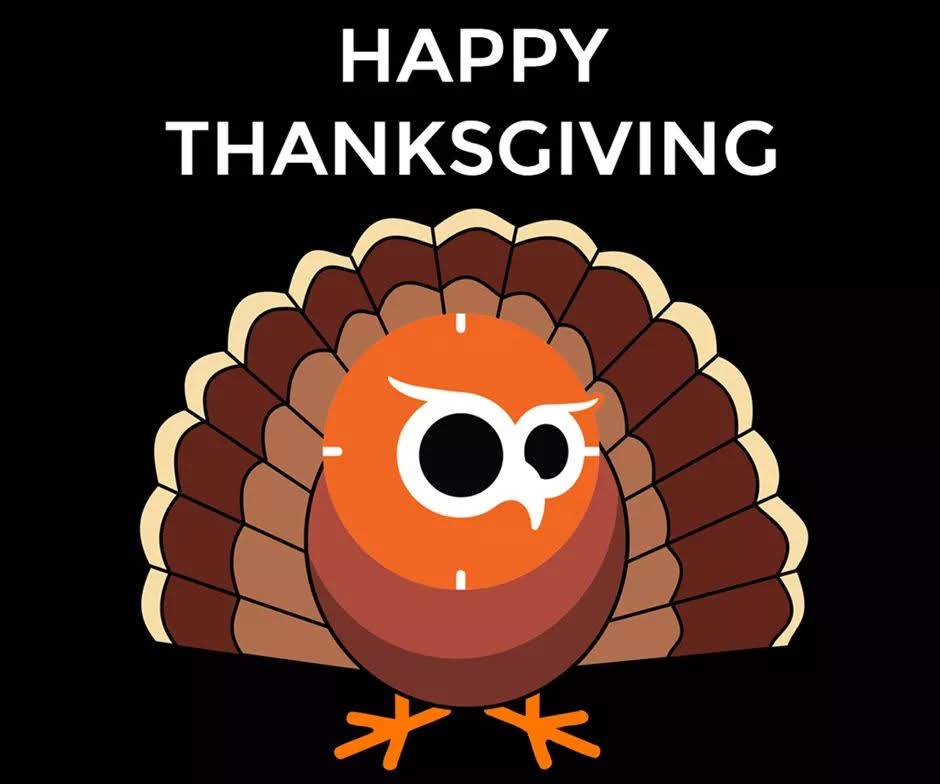 OwlOpsCom's tweet photo. Happy Thanksgiving from our family to yours. https://t.co/yxKqrAqlx6