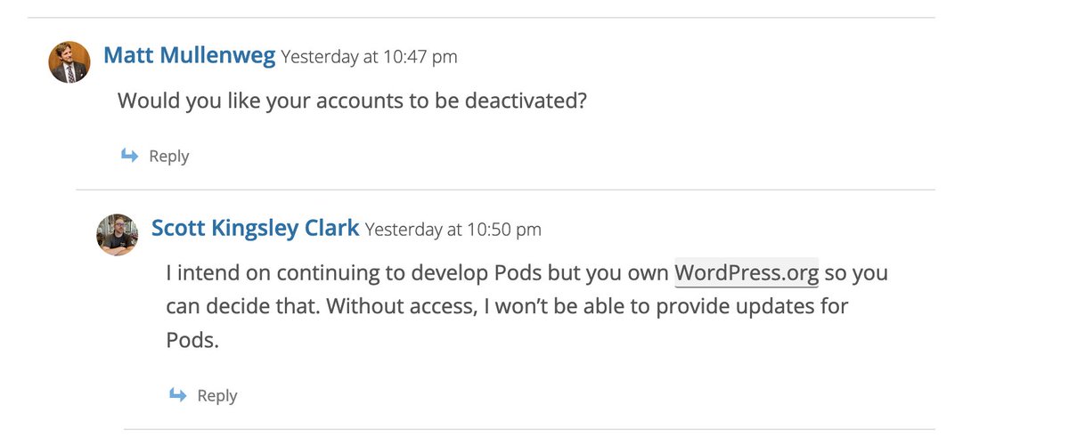 KarlEmilNikka's tweet image. Scott Kingsley Clark’s response is such a gem. He’s going out on top! make.wordpress.org/core/2024/10/1…

You can read Scott’s goodbye notice over on Github. github.com/sc0ttkclark/wo…

#WordPress #Automattic #PodsFramework #FieldsAPI