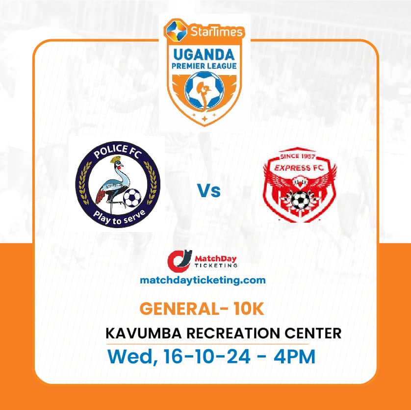 MatchdayTicket6's tweet photo. https://t.co/WnwRK4eYqd

Secure your ticket now for only 10K to watch the Cops take on Red Eagles 🦅 on 16-10-2024 at Kavumba Recreation Center. #MatchdayTicket
#LeeroSports #StarTimesUPL https://t.co/jgEcPYTnRW