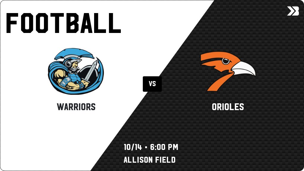 Football (Junior Varsity) Game Day! - Check out the event preview for the The Springville Orioles vs the WACO Warriors. It starts at 6:00 PM and is at Allison Field. gobound.com/ia/ihsaa/footb…