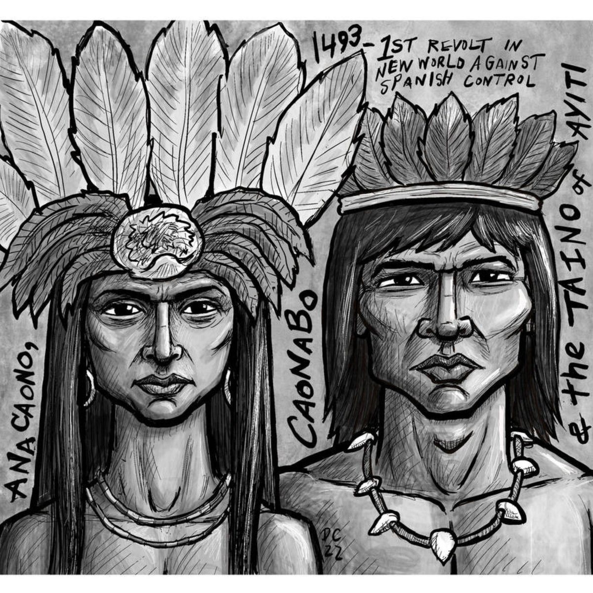 On this #IndigenousPeoplesDay, we honor our ancestors Anacaona and Caonabo, the original people of Ayiti, who bravely resisted the injustices of Columbus and colonization.

HBA fights alongside our indigenous partners to tear down borders. No one is illegal on stolen land.