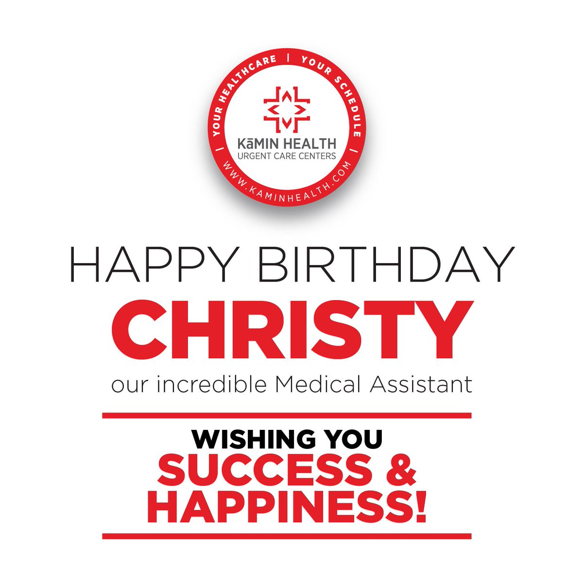 Happy Birthday Christy!
WIshing you a great year!