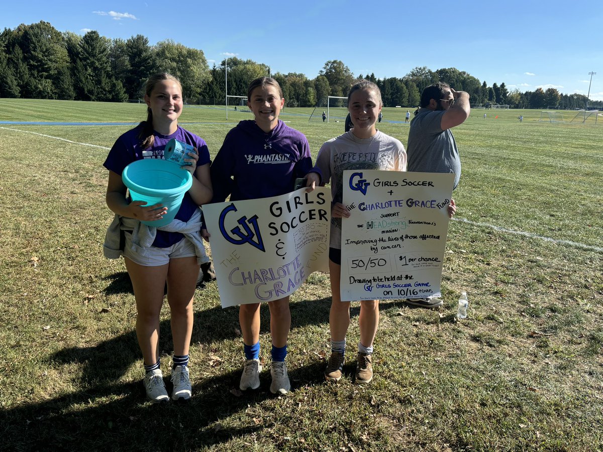 LaurenChain27's tweet image. I’m proud to lead the GV Girls Soccer Team’s campaign to raise funds for The Charlotte Grace Fund &amp;amp; the @HEADstrongFnd, which provide services to improve lives affected by cancer — including the lives of families here in my community. Donate &amp;amp; learn more w/QR code or link ⬇️
