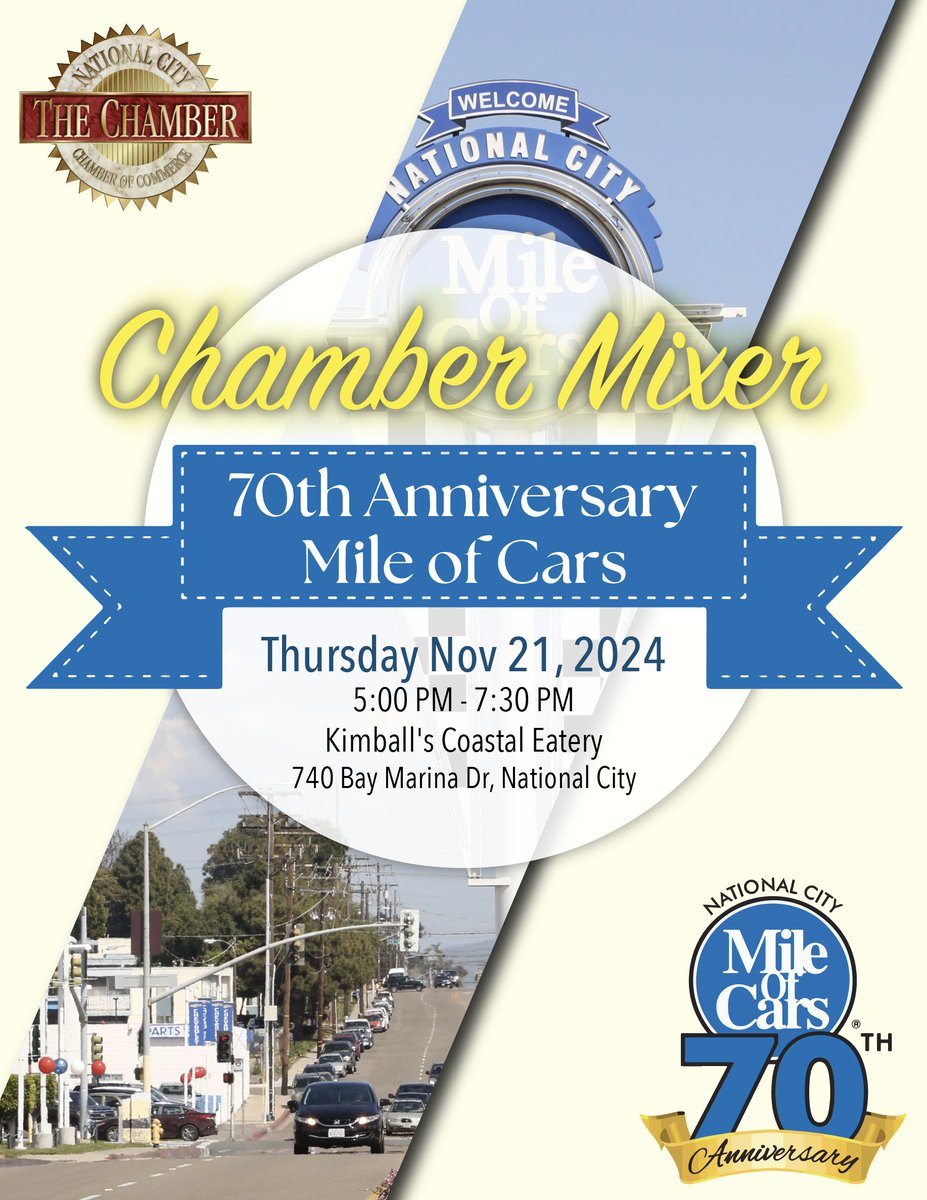 ncccommerce's tweet image. 📅 Mark your calendar!📅
 Check out our upcoming events you can take part of. Networking opportunities, expose your business, and learn new resources.

See our online calendar: nationalcitychamber.org/events/calenda…

#networking #businessmixer #freeevents