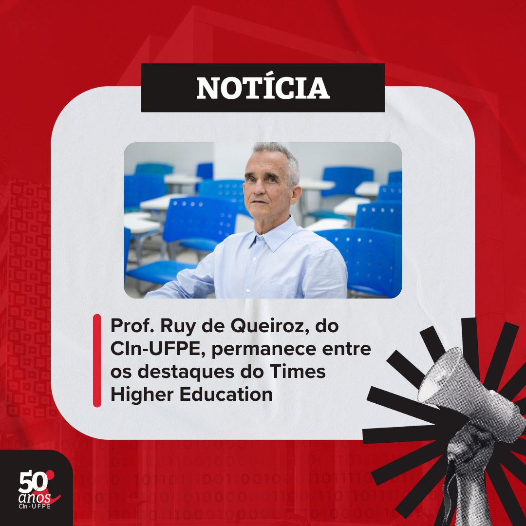 CInUFPE's tweet photo. #orgulhoCIn Professor Ruy de Queiroz, do CIn-UFPE, permanece entre os destaques do TIMES HIGHER EDUCATION – The World University Rankings

https://t.co/cHLAsvTjBU

#CInUFPE https://t.co/39sSidS3xq