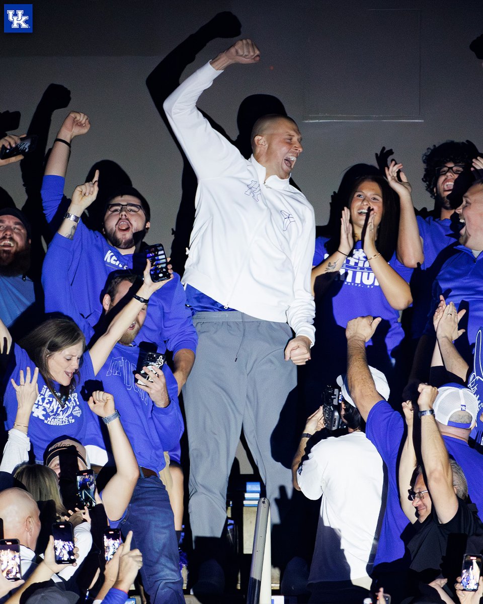 KentuckyMBB's tweet photo. POV: You are in section 224 during @CoachMarkPope's introduction during #BBM24. https://t.co/Vchb6UQ1a5