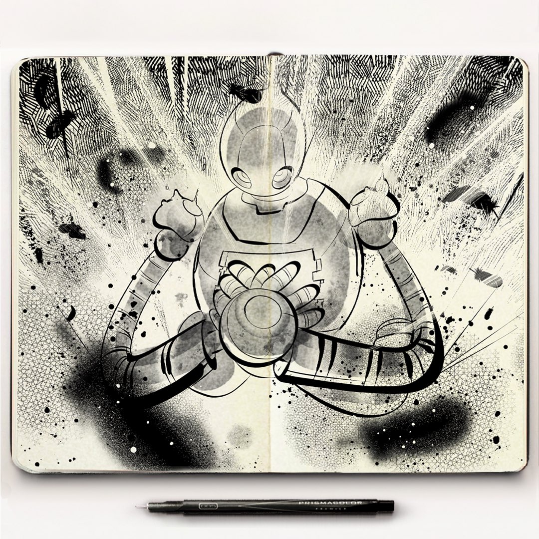 myinkcorner's tweet image. #inktober day 12 #TheWildRobot