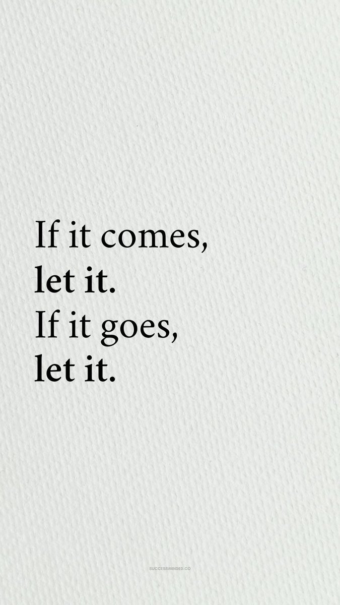 Just let it..