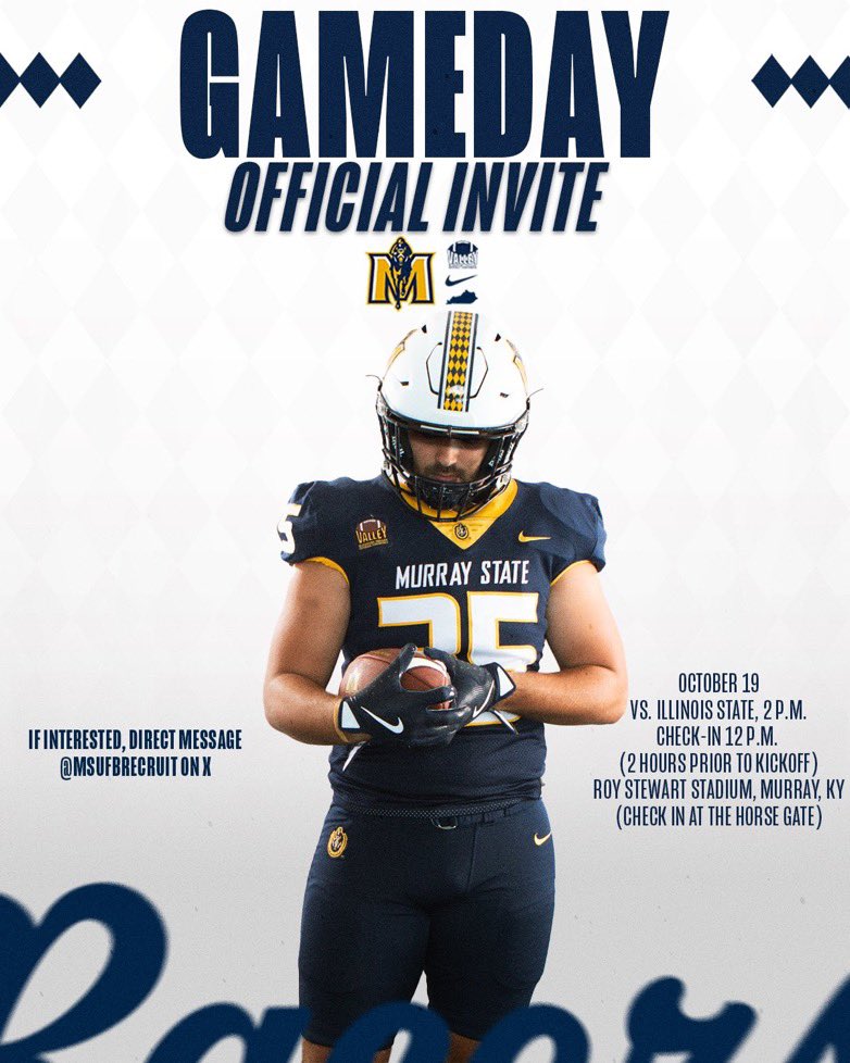 Thank you <a href="/BrannonTidwell/">Brannon Tidwell</a> for another game invite to watch Murray State! #GoRacers <a href="/BallingerJags/">Coach Ballinger (NOAH)</a> <a href="/racersfootball/">Murray State Football</a>
