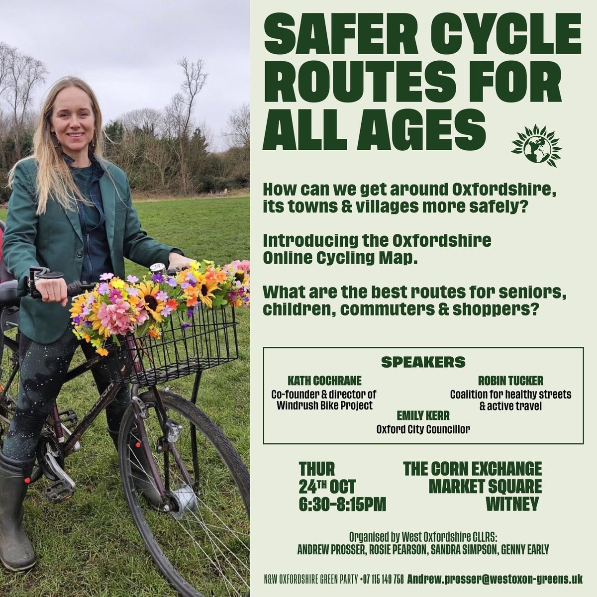 North & West Oxon Greens (@westoxongreens) on Twitter photo Join us on Thursday 24th October 6.30pm at #cornexchangewitney. Speakers will include @EmilyKerr36, Kath from <a href="/windrushbikepro/">WindrushBikeProject</a> and Robin from <a href="/CoHSATOxon/">Coalition for Healthy Streets and Active Travel</a>. They will be introducing the Oxfordshire Cycling Map! <a href="/cycloxoxford/">Cyclox</a> Join us on Thursday 24th October 6.30pm at #cornexchangewitney. Speakers will include @EmilyKerr36, Kath from <a href="/windrushbikepro/">WindrushBikeProject</a> and Robin from <a href="/CoHSATOxon/">Coalition for Healthy Streets and Active Travel</a>. They will be introducing the Oxfordshire Cycling Map! <a href="/cycloxoxford/">Cyclox</a>