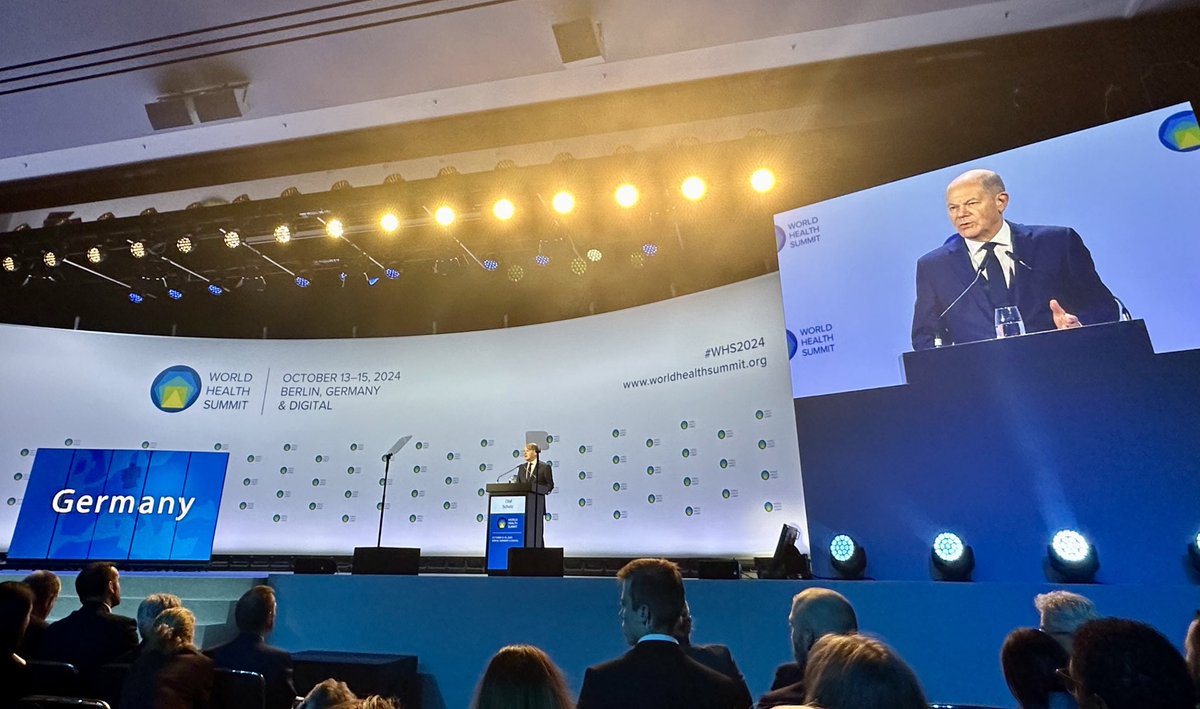 World Health Summit (@worldhealthsmt) on Twitter photo Federal Chancellor Olaf Scholz <a href="/Bundeskanzler/">Bundeskanzler Olaf Scholz</a> at #WHS2024: “WHO’s work benefits us all,” adding that WHO needs sustainable financing. Germany pledges at least 360 million euros for the <a href="/WHO/">World Health Organization (WHO)</a>. Federal Chancellor Olaf Scholz <a href="/Bundeskanzler/">Bundeskanzler Olaf Scholz</a> at #WHS2024: “WHO’s work benefits us all,” adding that WHO needs sustainable financing. Germany pledges at least 360 million euros for the <a href="/WHO/">World Health Organization (WHO)</a>.