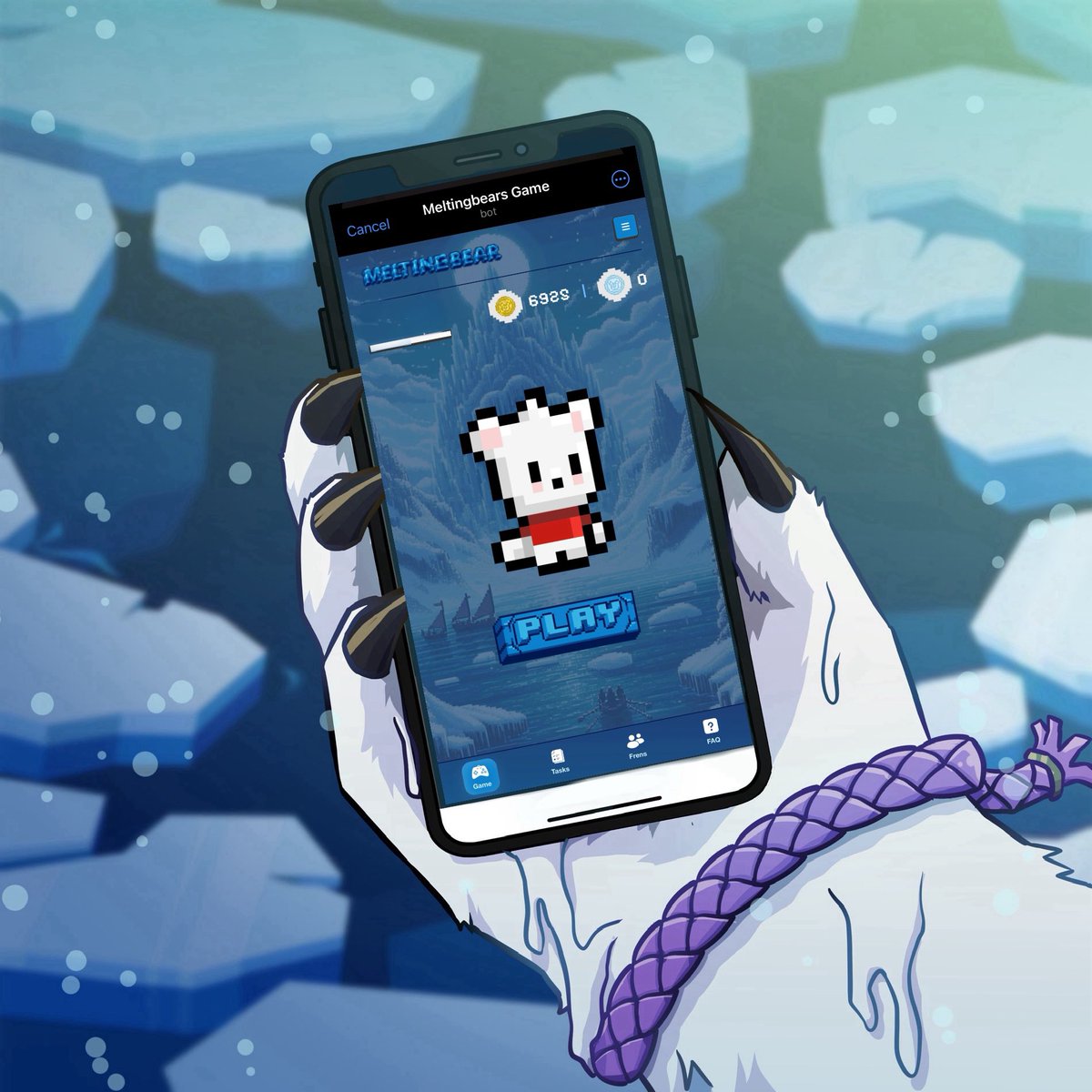 In our bot: t.me/meltingbears_b…

you can play games, collect trash from the land, and earn points! ♻️
Use your points to buy seeds for different trees, each with unique values, and plant them in the polar greenhouse. Once the seeds grow into trees, sell their fruit in the