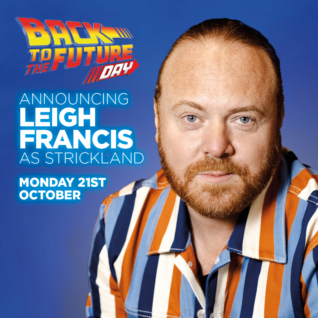 Back to the Future (@bttfmusical) on Twitter photo 📢 BANG TIDY NEWS DREAMERS!!! 📢
<a href="/LeighFrancis/">Leigh Francis</a> is coming BACK IN TIME with us this #BackToTheFutureDay as our STRICKLAND!!!
⏱️ 7:30pm
📅 Monday, 21 October 2024 #BackToTheFutureDay
⚡️ Don't be a slacker. Book your tickets yesterday!!! 📢 BANG TIDY NEWS DREAMERS!!! 📢
<a href="/LeighFrancis/">Leigh Francis</a> is coming BACK IN TIME with us this #BackToTheFutureDay as our STRICKLAND!!!
⏱️ 7:30pm
📅 Monday, 21 October 2024 #BackToTheFutureDay
⚡️ Don't be a slacker. Book your tickets yesterday!!!