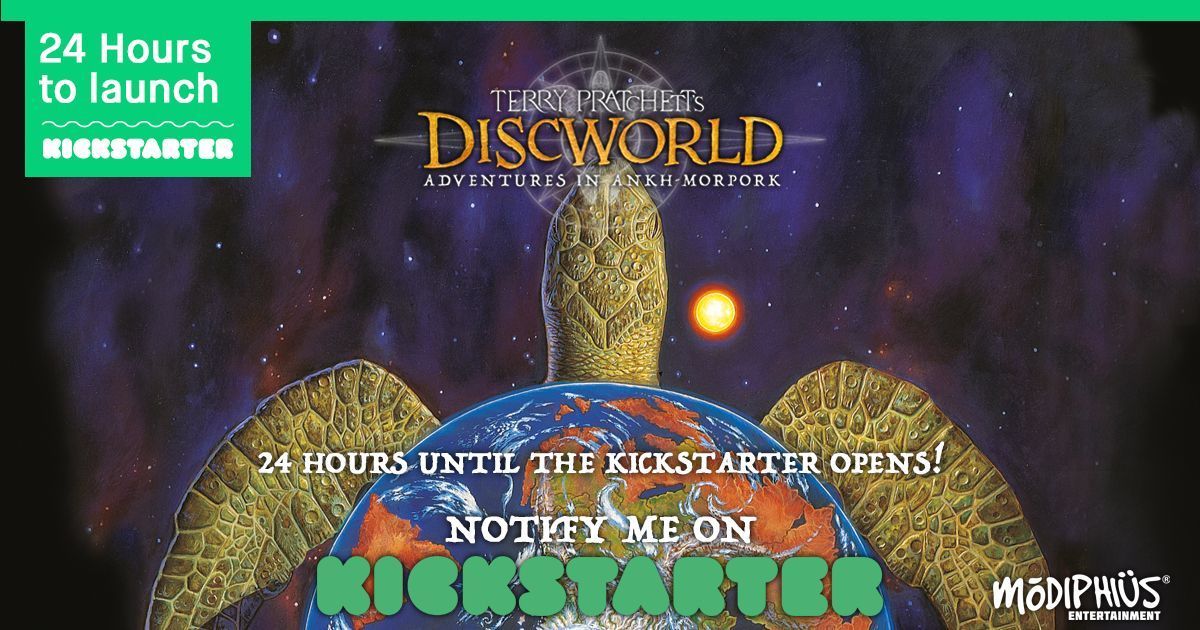 Modiphius (@modiphius) on Twitter photo The curtain goes up, the first pawn moves, the first shot is fired - but that's not the start. Tomorrow is! 🐢
🎉 Join us for the Discworld: Adventures in Ankh-Morpork TTRPG Kickstarter launch tomorrow! buff.ly/4eZotPQ #Discworld #ttrpg <a href="/PratchettOnline/">The Terry Pratchett Estate</a> The curtain goes up, the first pawn moves, the first shot is fired - but that's not the start. Tomorrow is! 🐢
🎉 Join us for the Discworld: Adventures in Ankh-Morpork TTRPG Kickstarter launch tomorrow! buff.ly/4eZotPQ #Discworld #ttrpg <a href="/PratchettOnline/">The Terry Pratchett Estate</a>