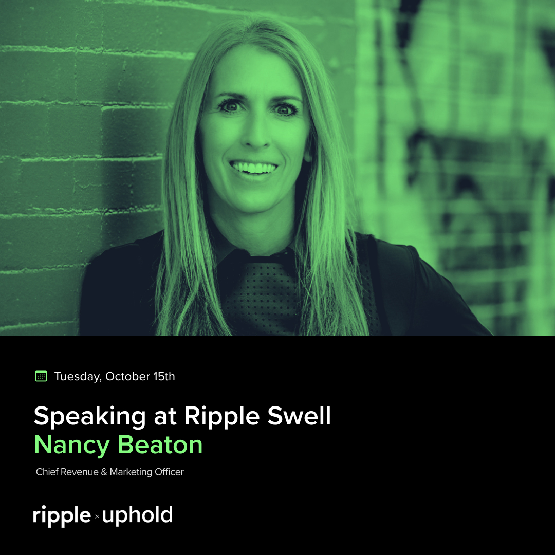 We’re gearing up for <a href="/Ripple/">Ripple</a> Swell!

Uphold’s own @BeatonBoulder will be speaking on the panel “Exploring the Growing Stablecoin Market” on October 15th at 11 A.M. EST.

Let us know if you’re attending, what you’re excited about, + if you have any questions for Nancy!

$XRP #XRP