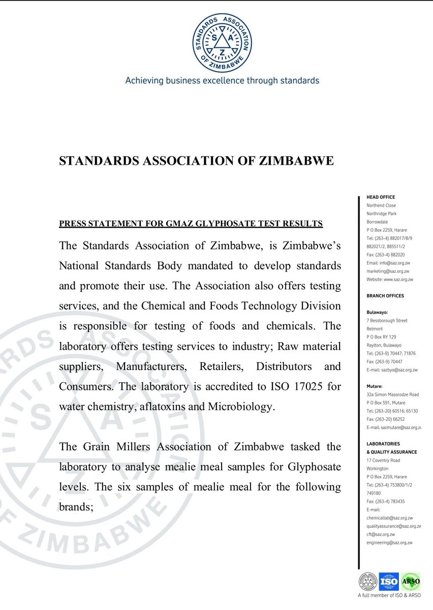 Grain Millers Association of Zimbabwe (GMAZ) tweet media