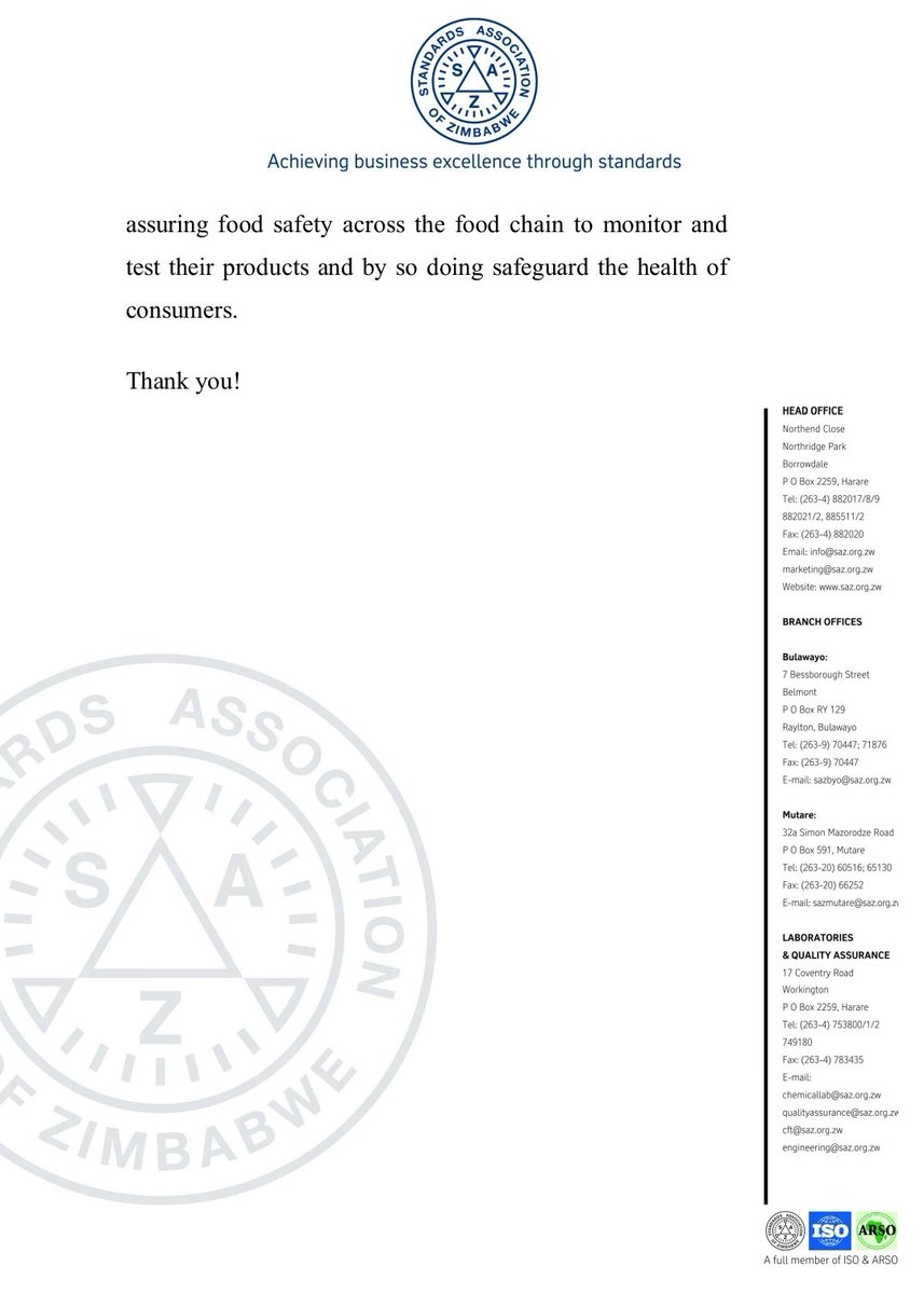 Grain Millers Association of Zimbabwe (GMAZ) tweet media