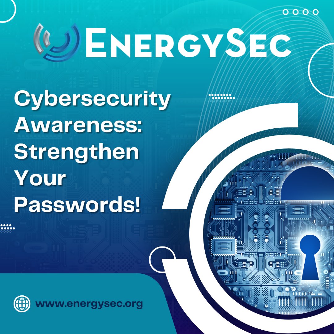 EnergySec's tweet image. 🔐 #CybersecurityAwareness Tip: Strengthen Your Passwords!
In the energy sector, strong password practices are vital to protect critical infrastructure. Use multi-factor authentication & unique, complex passwords for each system.
#CyberResilience #InfrastructureProtection