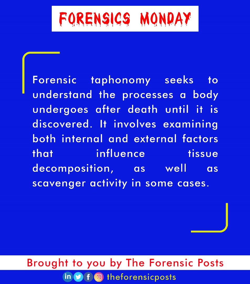 ForensicPosts's tweet image. #ForensicTaphonomy #TissueDecomposition #ScavengerActivity #CriminalInvestigations #ForensicScience #ForensicsMonday #TheForensicPosts #TFP #CSI