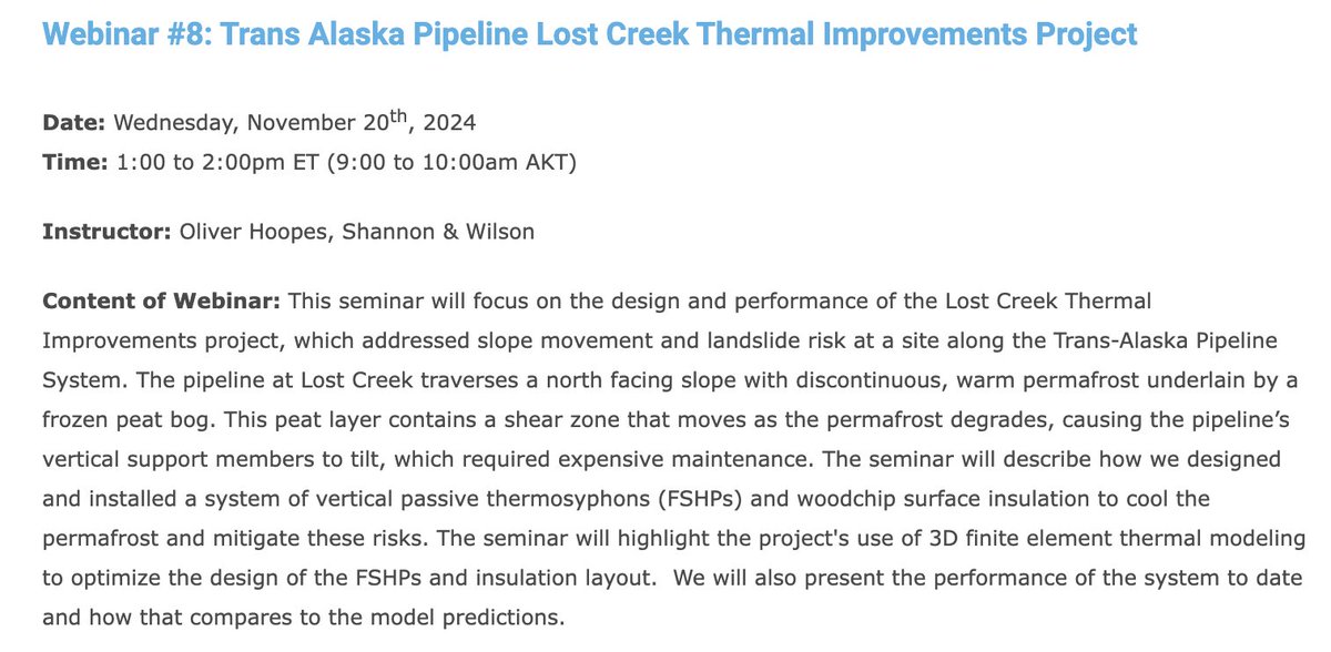 Brit Myers (@quixoticroads) on Twitter photo The next <a href="/uspermafrost/">uspermafrost</a> technical training webinar with Oliver Hoopes from <a href="/ShanWil_Inc/">Shannon & Wilson</a> is happening 20 November at 1pm ET. Learn more & register at: uspa.memberclicks.net/webinar8 The next <a href="/uspermafrost/">uspermafrost</a> technical training webinar with Oliver Hoopes from <a href="/ShanWil_Inc/">Shannon & Wilson</a> is happening 20 November at 1pm ET. Learn more & register at: uspa.memberclicks.net/webinar8