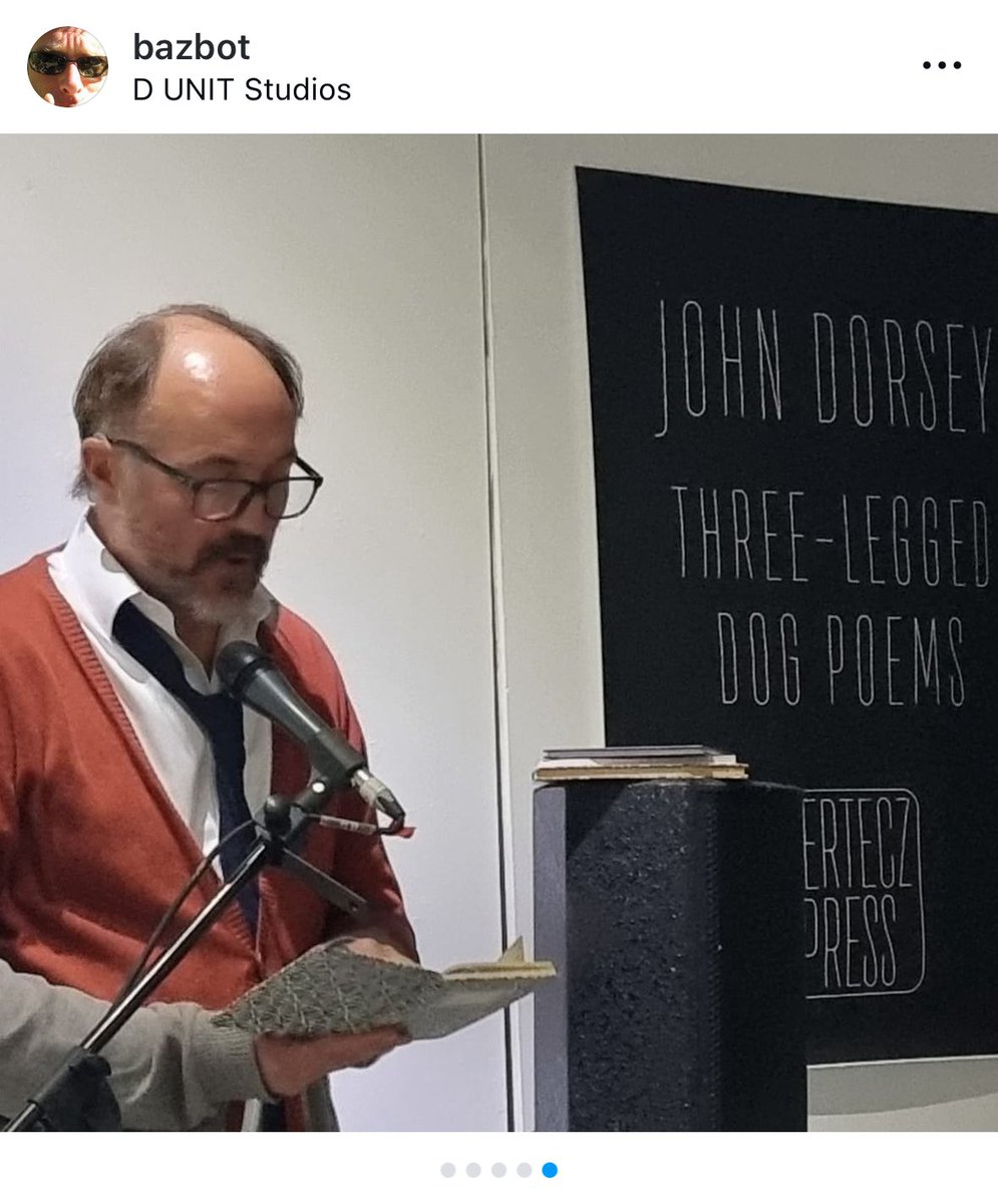 Jason__Shelley's tweet photo. Very much enjoyed reading and preparing poetry for the launch of Three Legged Dog Poems by John Dorsey 

Event held at the D-Unit studios organised by Kertecz Press 

Thanks Baz McCarthy for images! https://t.co/Y2WK1724T5