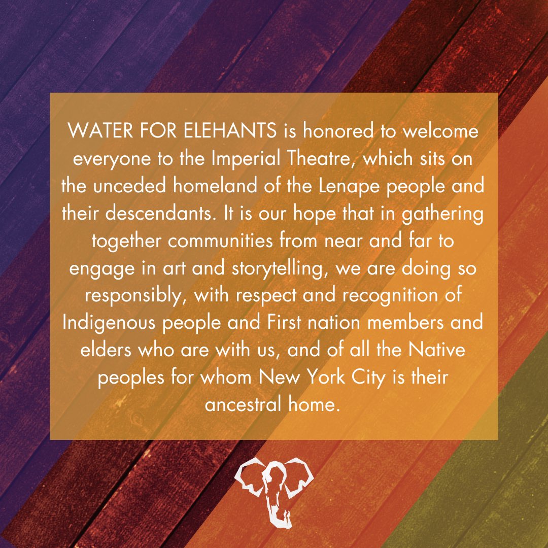 WATER FOR ELEPHANTS celebrates Indigenous Peoples’ Day!
