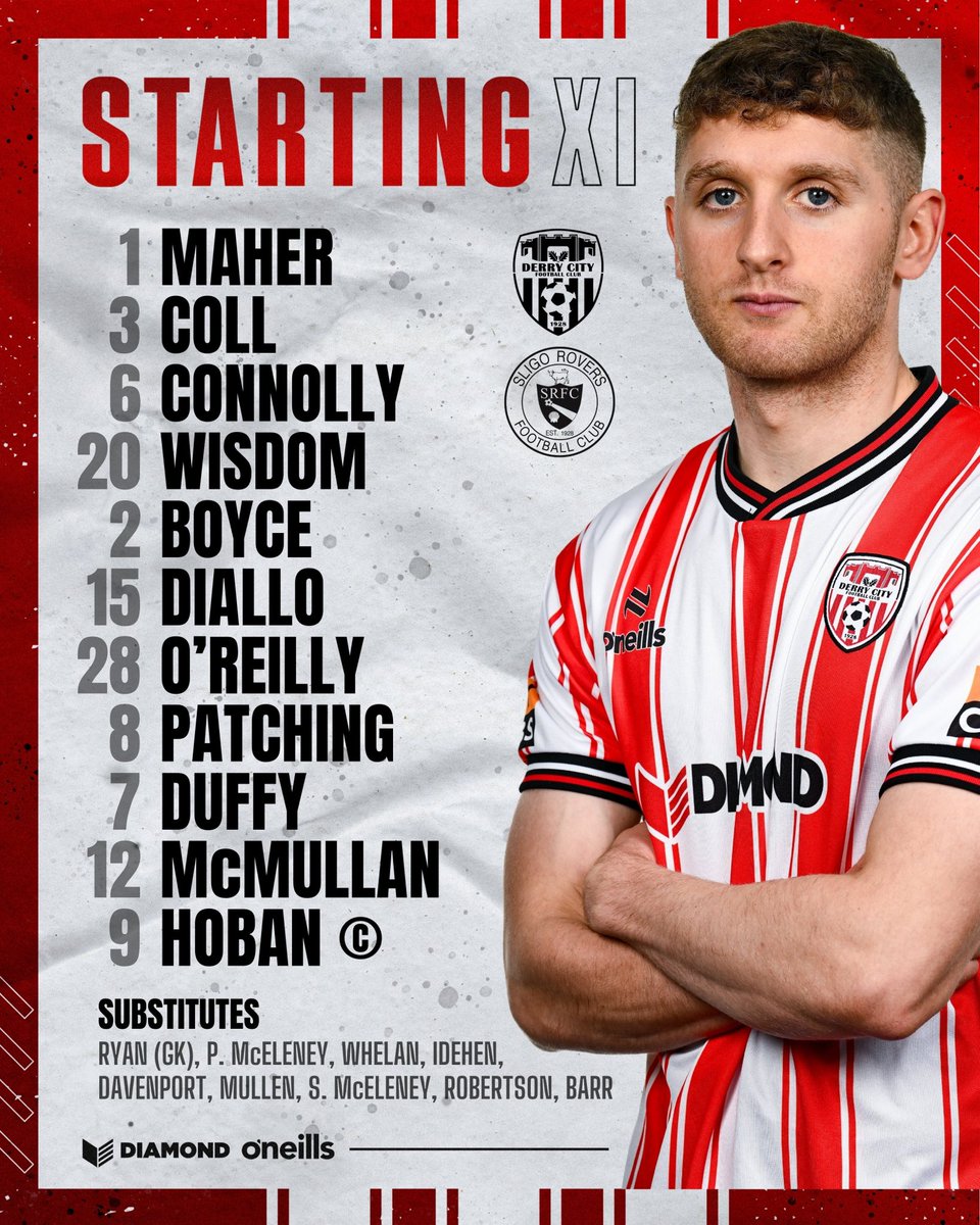 ⚡ 𝐓𝐄𝐀𝐌 𝐍𝐄𝐖𝐒 ⚡

Here's your City line-up to take on Sligo Rovers. 

KO 7.15pm. Live on RTÉ2.