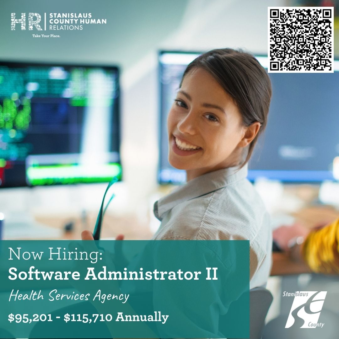 HSAjobs's tweet image. HSA is looking for a Software Administrator II who has experience in database administration, software administration, GIS administration or related fields. Apply by 10/25/24

#softwareadministrator #informationtechnology #governmentjobs #stanislauscounty #databaseadministration