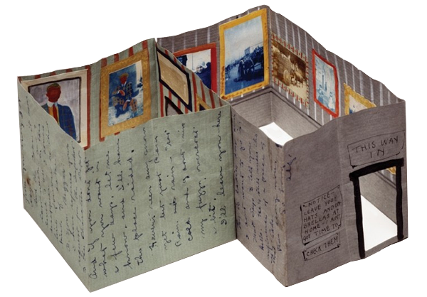 dearvotion's tweet photo. a love letter that morphs into an art gallery if folded properly, 1913. https://t.co/7YhabEKqmQ