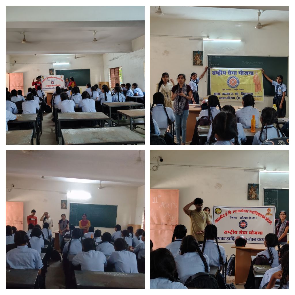 DeepakPrasad282's tweet photo. जय हिन्द🙏
हेलमेट लगाओ जान बचाओ
14 Oct. को #GovtEVPGCollege के #NSS_स्वयंसेवक रेणुका,देवेंद्र,दीपक एवं नासरीन द्वारा शा. कन्या उच्च.मध्य.विद्यालय-कोरबा में सड़क सुरक्षा के बारे में बालिकाओं को जागरूक किया गया
@_NSSIndia @BhartiyaConnect @manojsinha812 @PoliceKorba @Ajaykpatel04 https://t.co/MJZnzPxWHW