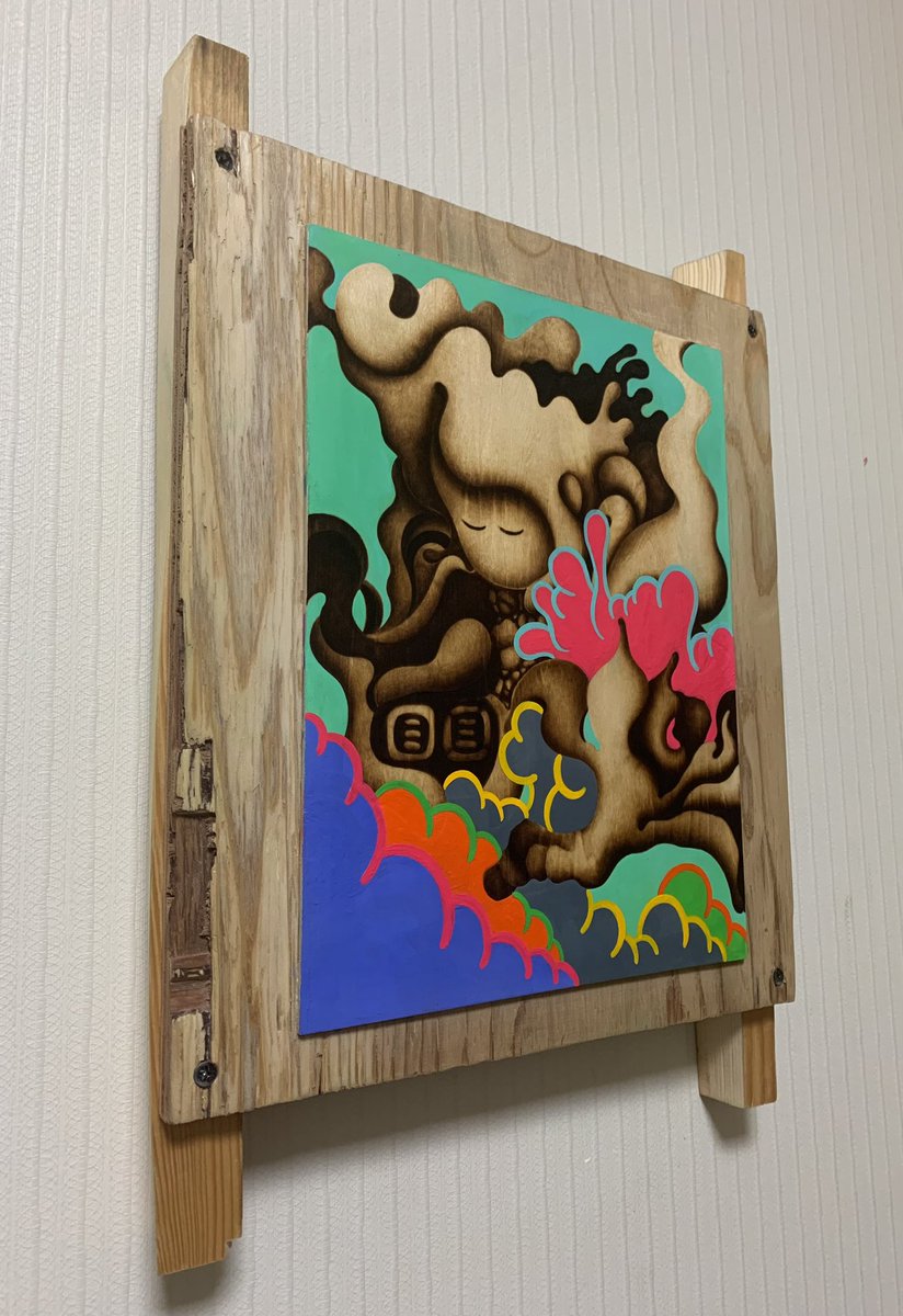 heiryu12's tweet photo. 【よいよいね】
420×300mm
焼き絵、アクリル絵具
#art
#phyrography
#woodburning
#ryuheiyoshida https://t.co/rwYc16Z3NX