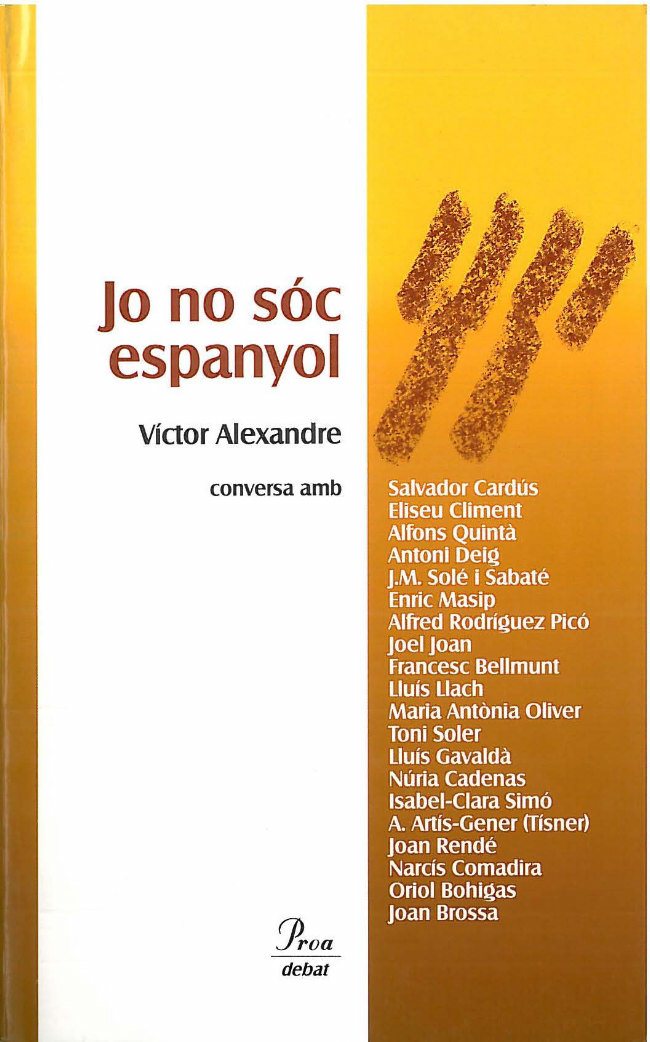 valex_cat's tweet photo. Narcís Comadira al llibre "Jo no sóc espanyol",1999:
  "No veig per què un país ha de renunciar a la seva llengua per generositat a uns immigrants que voluntàriament el trien per viure. Per què no renuncien ells a la seva, per generositat al país que els acull?"
 (25è aniversari) https://t.co/SmMLD38FD2