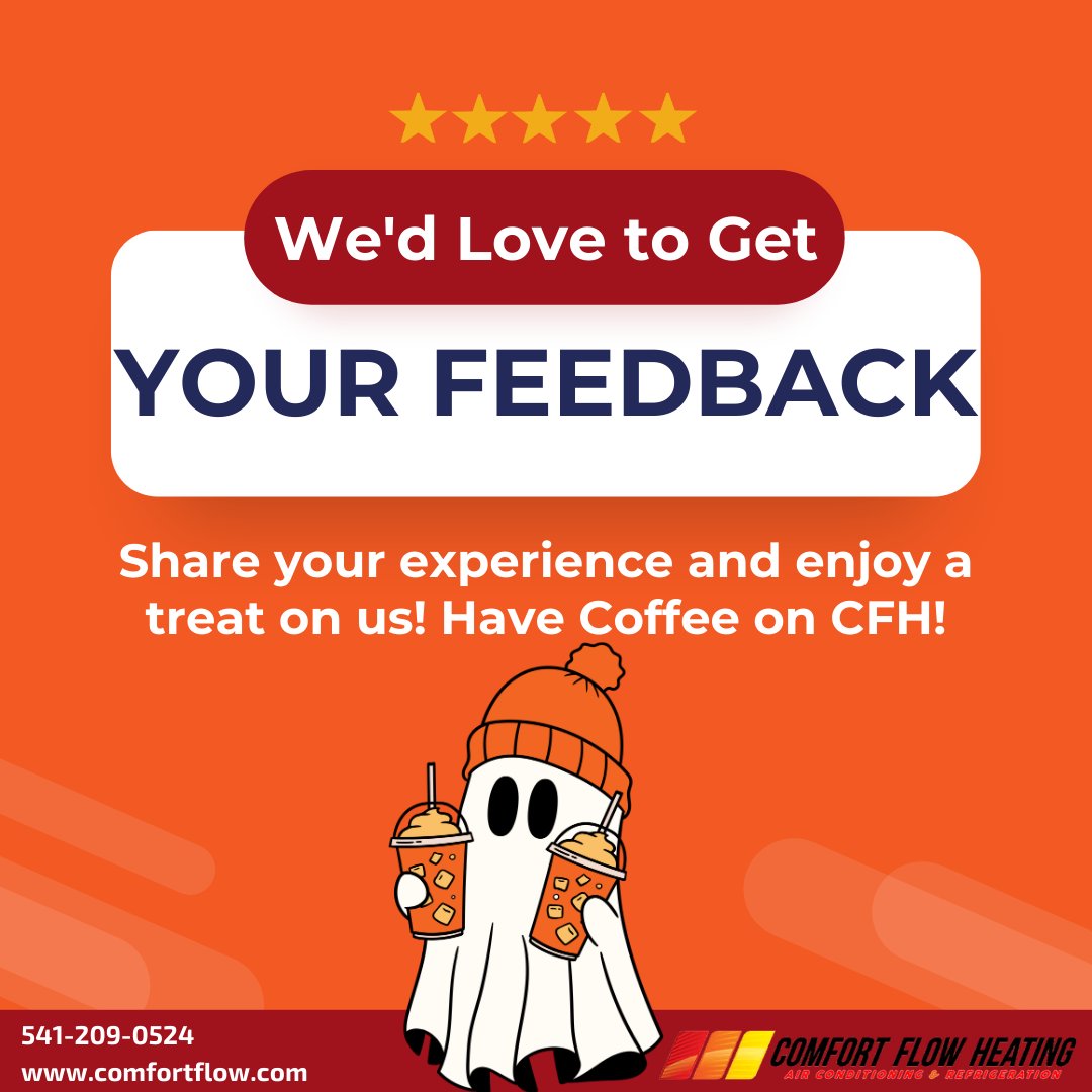 ComfortFlow's tweet image. 🎃 Spooktacular Deals Alert! 👻
Just write an online review on Google or Facebook, and we’ll send you a $10 gift card.

✅ Leave a review on Google or Facebook.
✅ Email us your name and the location of your review.

💫 We’ll mail you a $10 gift card!

#SpooktacularDeals