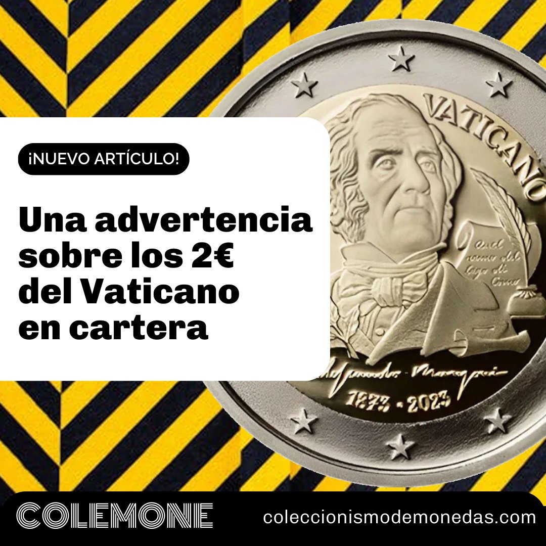 🆕 | ¡NUEVO ARTÍCULO!

Una advertencia sobre los 2 euros del Vaticano: sácalos siempre de la cartera. Te cuento con fotos qué pasa si no lo haces.

➡️ Leélo aquí: coleccionismodemonedas.com/advertencia-2-…