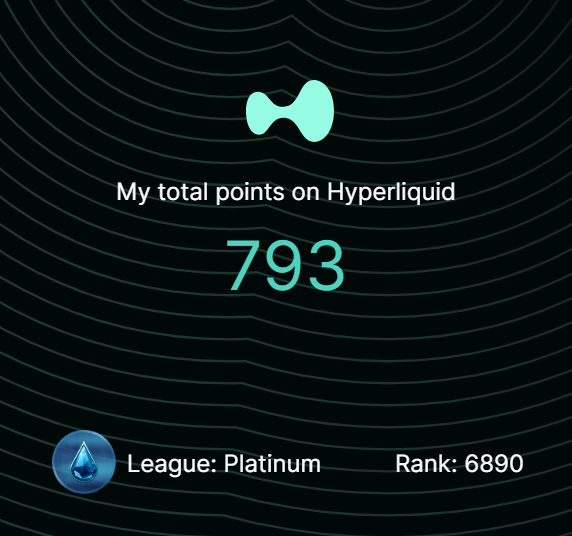 Después de casi 1 año farmeando Hyperliquid...

Por fin se acerca el airdrop :)

Tenemos hasta el 11 de Noviembre para entrar en hyperfoundation.org/genesis y aceptar los términos

Así que supongo que el airdrop de $HYPE será en Noviembre 🫡

Personalmente he conseguido:

> 792