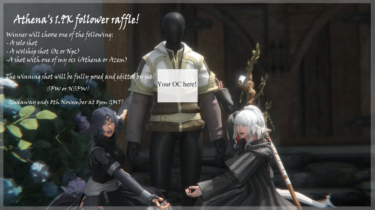 ♡ 𝔸𝕥𝕙𝕖𝕟𝕒'𝕤 𝟙.𝟡𝕂 𝕗𝕠𝕝𝕝𝕠𝕨𝕖𝕣 𝕣𝕒𝕗𝕗𝕝𝕖! ♡

To celebrate reaching 1.9K followers, I am hosting a gpose raffle where you will get to choose one of the options in the image! Like and RT to enter, new followers welcome! 
Optional: Show me your OC below!
More ↓