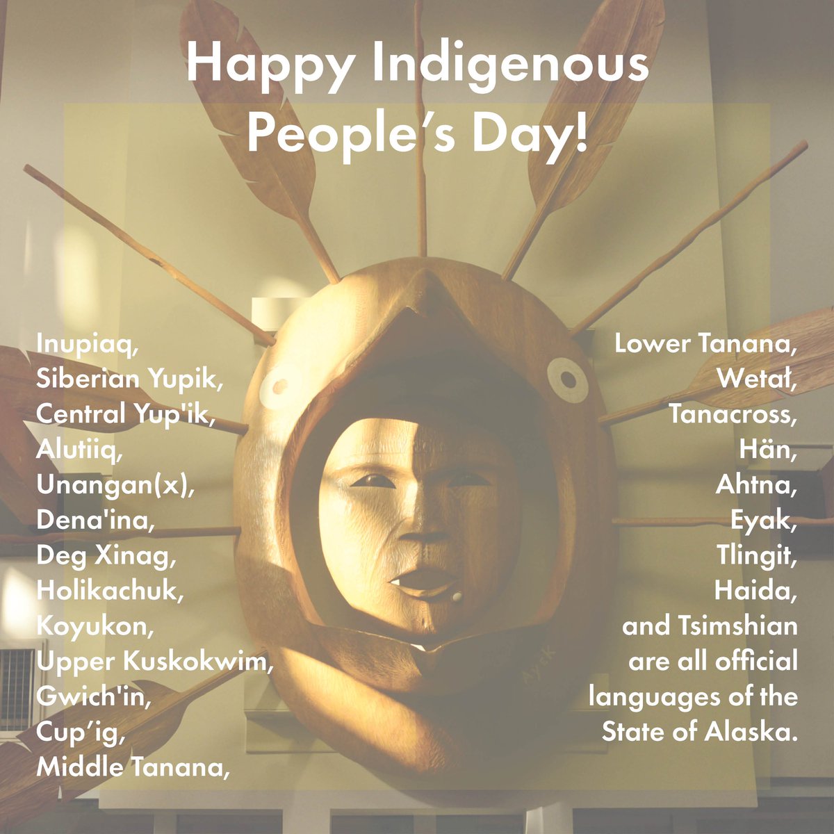 Alaska Native people are the past, present, and future of the place we call home. Thank you for their stewardship of the land and water since time immemorial. 

This sculptural mask was created by King Islander Sylvester Ayek, and hangs in the Alaska Native Primary Care Center.