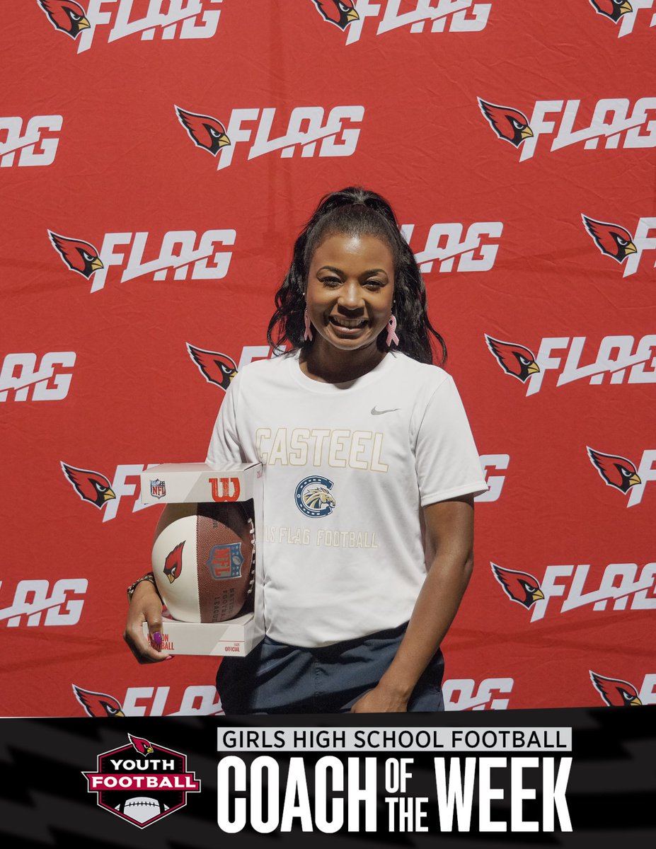 Arizona Cardinals Youth Football (@azcardsyouthfb) on Twitter photo .<a href="/AZCardinals/">Arizona Cardinals</a> Girls Flag Week 4 Awards 🏆
POTW: Audrina Wenze-Atencio, <a href="/CasteelLadyFlag/">Casteel Girl's Flag Football</a>
COTW: HC Rae Black, <a href="/CasteelLadyFlag/">Casteel Girl's Flag Football</a> .<a href="/AZCardinals/">Arizona Cardinals</a> Girls Flag Week 4 Awards 🏆
POTW: Audrina Wenze-Atencio, <a href="/CasteelLadyFlag/">Casteel Girl's Flag Football</a>
COTW: HC Rae Black, <a href="/CasteelLadyFlag/">Casteel Girl's Flag Football</a>