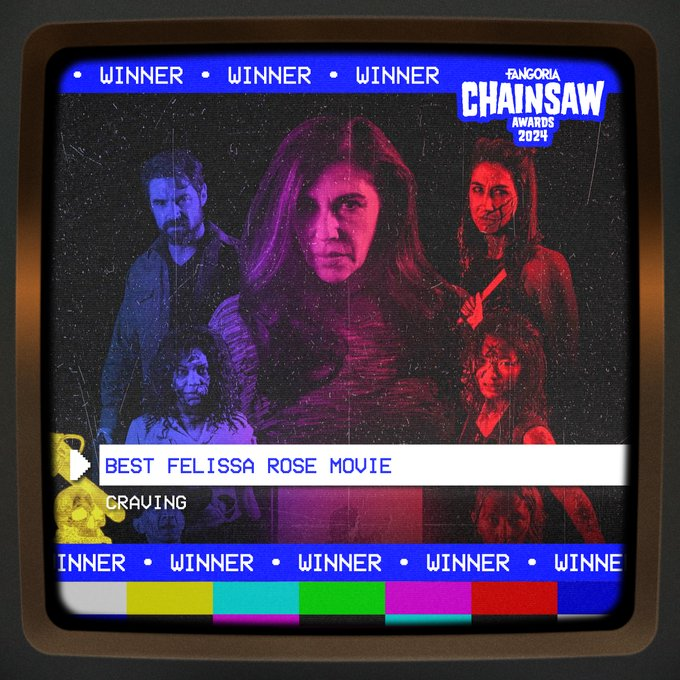 CRAVING wins a <a href="/FANGORIA/">FANGORIA</a> Chainsaw Award! Proud to be a part of this crazy #film! #ChainsawAwards #grateful #Movie #movies #films #Filmmaking #cinema #entertainment #Actor #Acting #writer #writing #screenplay #watch #stream #Movienight #Awards #horror #horrormovie #WINNER