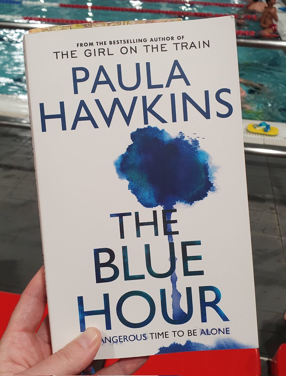 Liv_Chapman's tweet photo. Monday evening = #readingbythepool at my kids' lessons, and today it's this absolute gem by Paula Hawkins, published last week. I've interviewed Paula twice at @hexhambookfest; so generous, engaging and eloquent. Highly recommend this new book. Thanks to @alisonbarrow! 😍 https://t.co/OknTt9XBoD