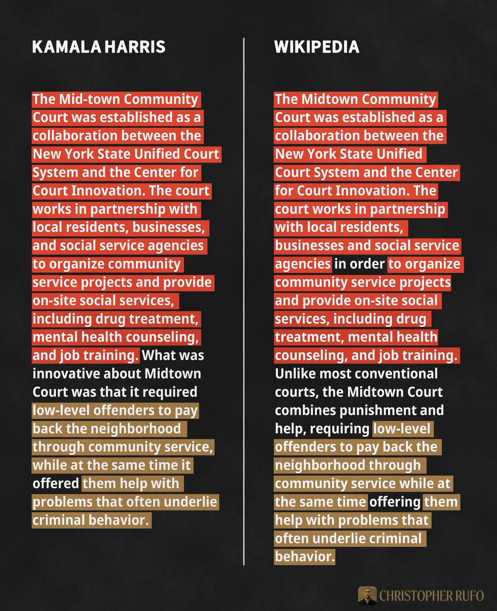 libsoftiktok's tweet image. Kamala didn’t just simply plagiarize in her book. She plagiarized from *WIKIPEDIA* of all places.

Unfit for office. Total fraud.