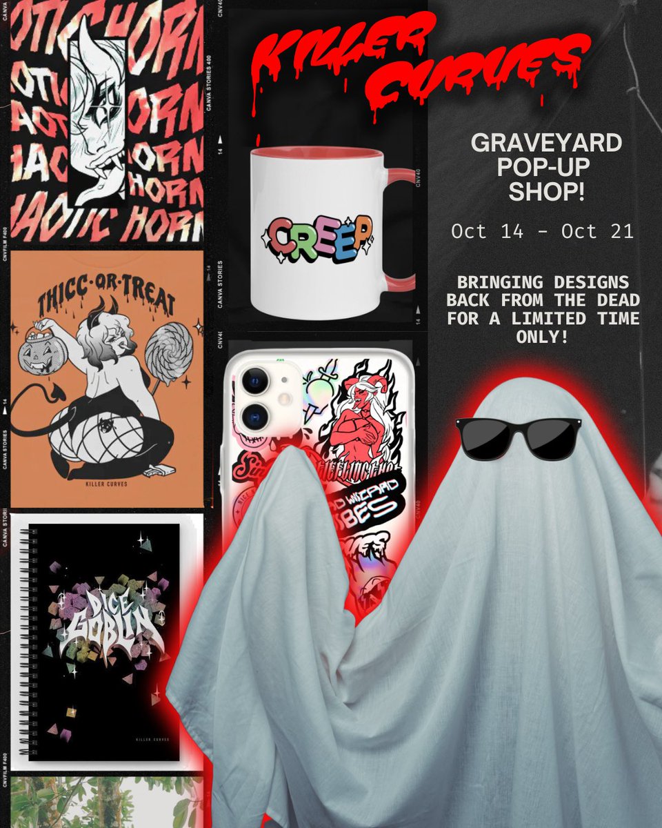 UnBOOlievable! We're ALIIIIIIVE. 🦇✨
We're back from the great beyond for one week only! Enter the Graveyard @ killercurves.co to snag any one of our classic designs. We did our best to bring back highly requested favs!!! 🙇🔪 
Cheers Ghouls! xx Team KC