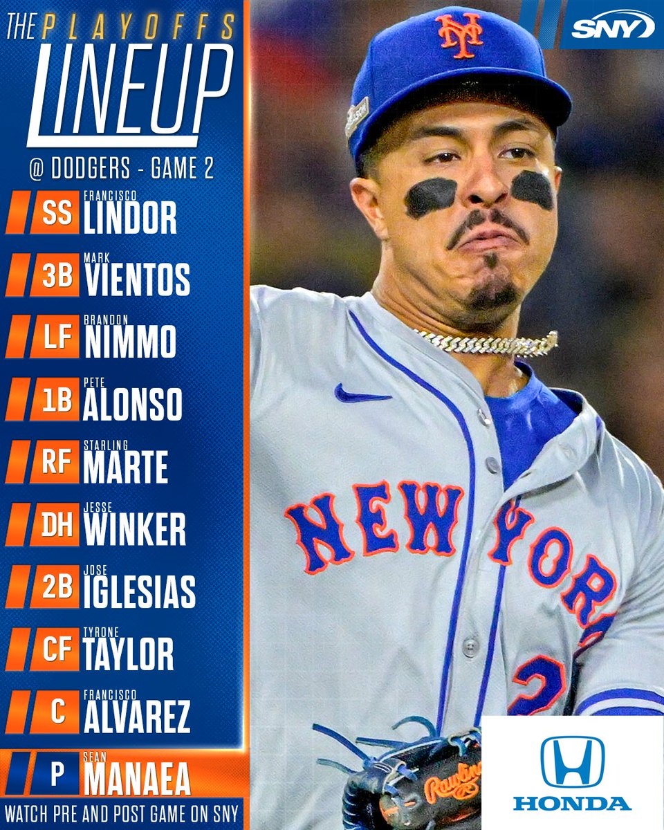 SNY_Mets's tweet photo. Game 2 of the NLCS.
⏰: 4:08 p.m. https://t.co/fNBbd6KBQP