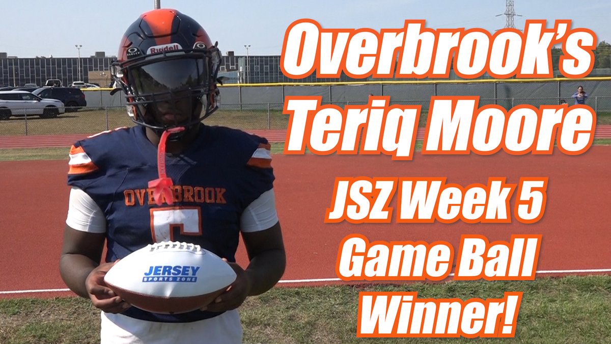 Jersey Sports Zone (@jsz_sports) on Twitter photo 🏈 Congratulations to Overbrook's Teriq Moore for winning the JSZ Week 5 Football Game Ball!
Moore went for 217 total yards and accounted for 6 touchdowns (3 passing, 3 rushing) against Clayton on October 5th. Thanks to everyone for voting!
REMINDER! Voting for this week's game 🏈 Congratulations to Overbrook's Teriq Moore for winning the JSZ Week 5 Football Game Ball!
Moore went for 217 total yards and accounted for 6 touchdowns (3 passing, 3 rushing) against Clayton on October 5th. Thanks to everyone for voting!
REMINDER! Voting for this week's game
