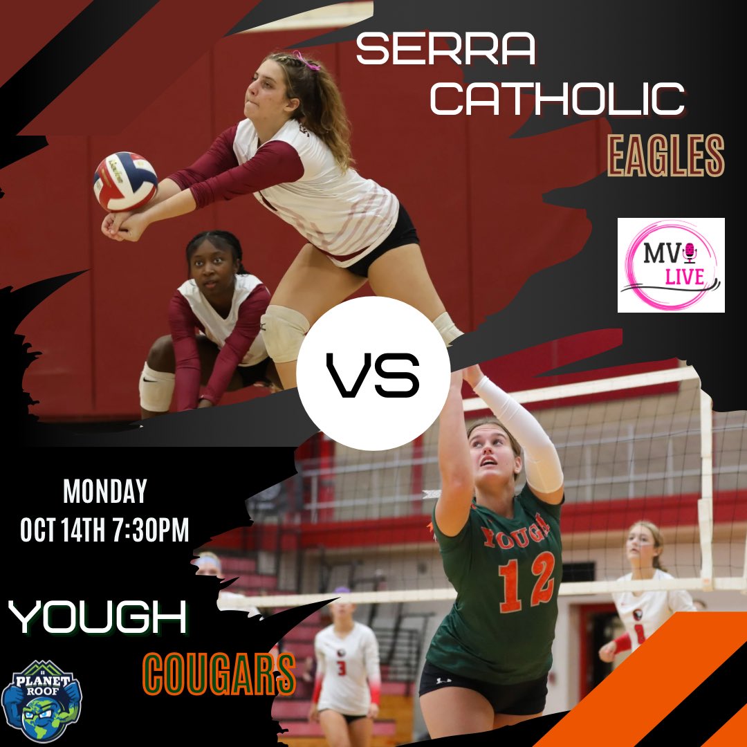 live_mvi's tweet image. We have an all Mon Valley non section Volleyball match tonight as the Eagles host the Cougars on MVI Live

🏐 Serra Catholic 🆚 Yough
📍Serra
🕢 7:30 PM
🎙️@ALyons2631 
💻 youtube.com/watch?v=d7kaQZ…