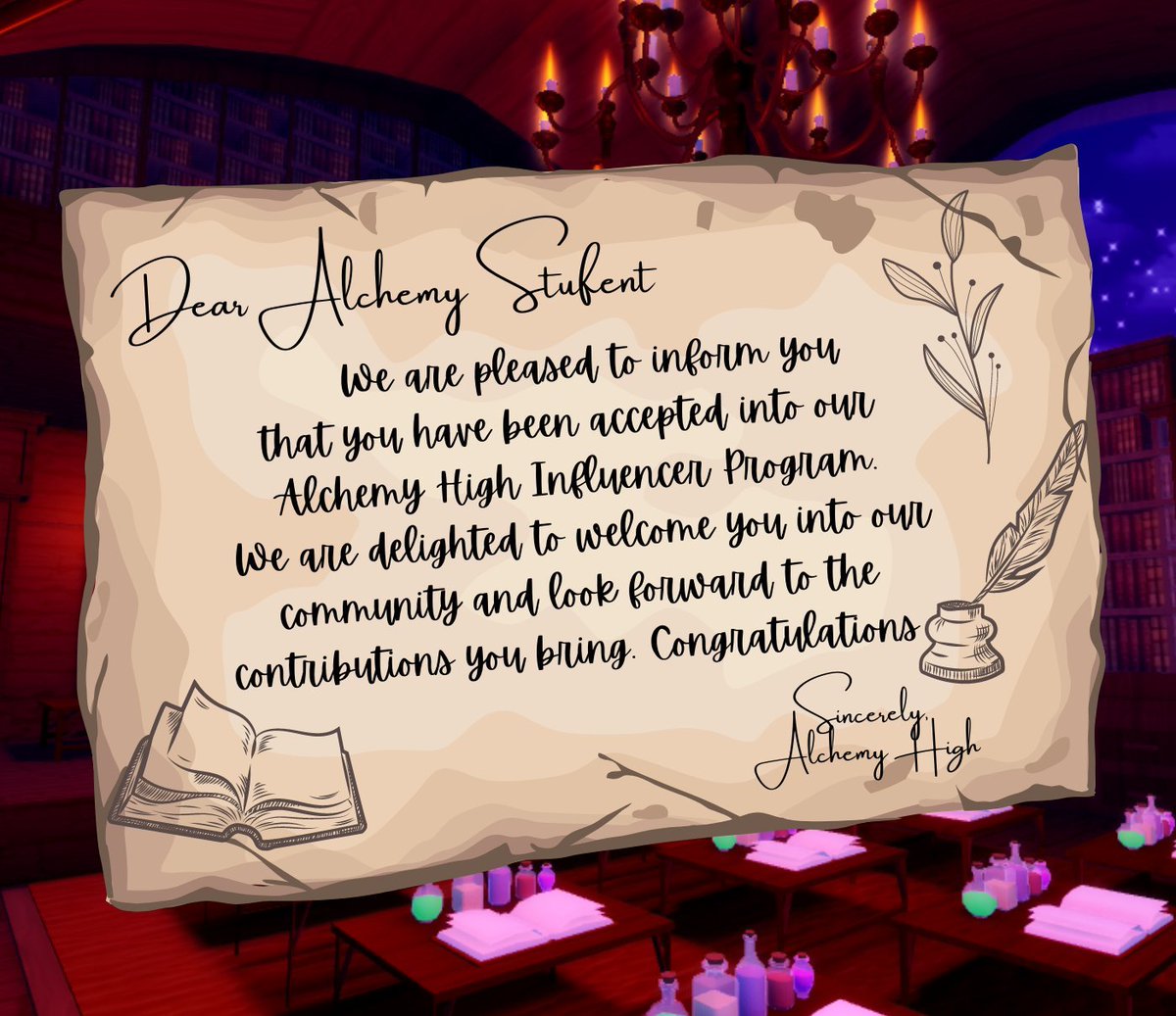 TheReysArcade's tweet photo. OMG! I'm so excited!!! @PlayAlchemyHigh! Tysm! #ROBLOX #alchemyhigh https://t.co/8VWci9HQQE