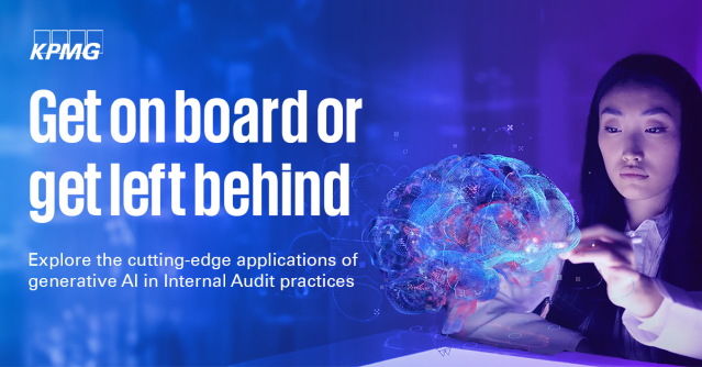 KPMG has published a new article that explores the transformative potential of GenAI solutions in Internal Audit. The piece delves into the ways innovative CAEs are using advanced GenAI techniques to achieve audacious goals and drive impactful outcomes. bit.ly/4e2yCdX