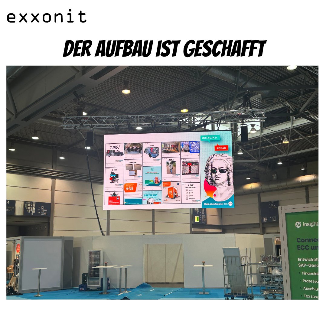 exxonit's tweet photo. Der Aufbau ist geschafft.. und die Ninjas haben schon ihre Spuren hinterlassen. Bob schaut sich schon mal vorsichtig um. Bis morgen beim DSAG Jahreskongress 2024 in Leipzig. Wir freuen uns! #DSAGJK24 #DSAG #exxonit #Ninja #StayTuned https://t.co/07eYXC58EK