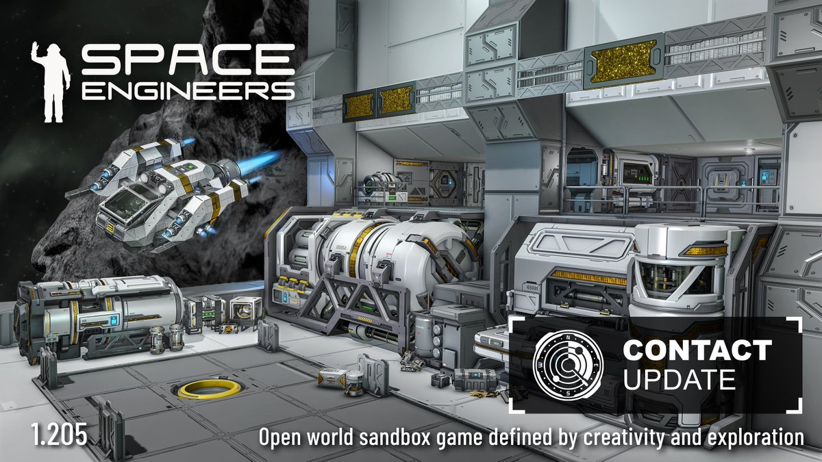 Space Engineers: Contact 🤩

⚔️ PvE Encounters
⚙️ Prototech
🛠️ Toolbar Improvements
🥰 Inset Connector
🪐 ...and much more!

➡️ youtube.com/watch?v=911cyE…
Blog: blog.marekrosa.org/2024/10/space-…
Full Changelog: support.keenswh.com/spaceengineers…
Store: spaceengineersgame.com/game/space-eng…

#SpaceEngineers